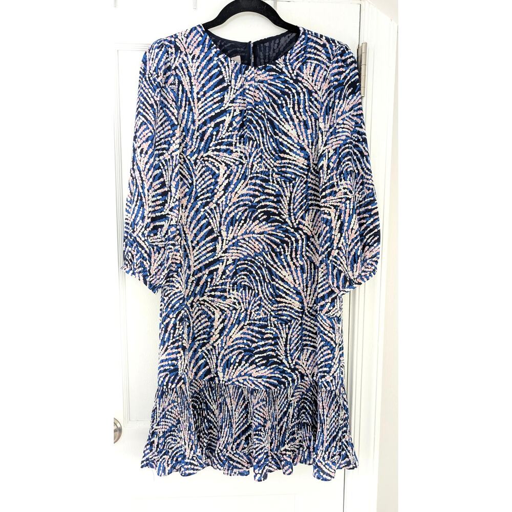 NWT HOBBS London Lilith Dress in Blue Multi / US Sz 4